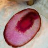 Agaat schijf dun roze