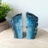 Agaat boekensteun blauw